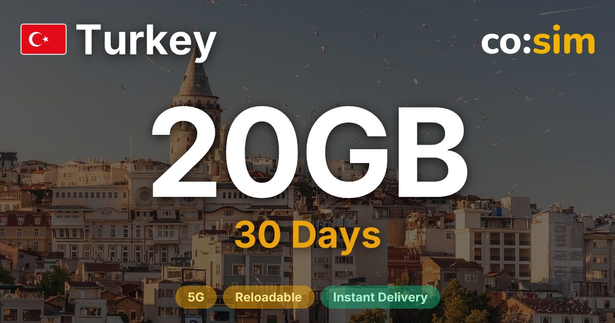 Turkey eSIM — 20GB