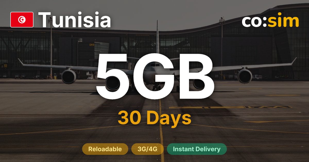 Tunisia eSIM — 5GB