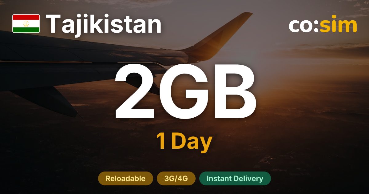 타지키스탄 eSIM — 2GB+∞