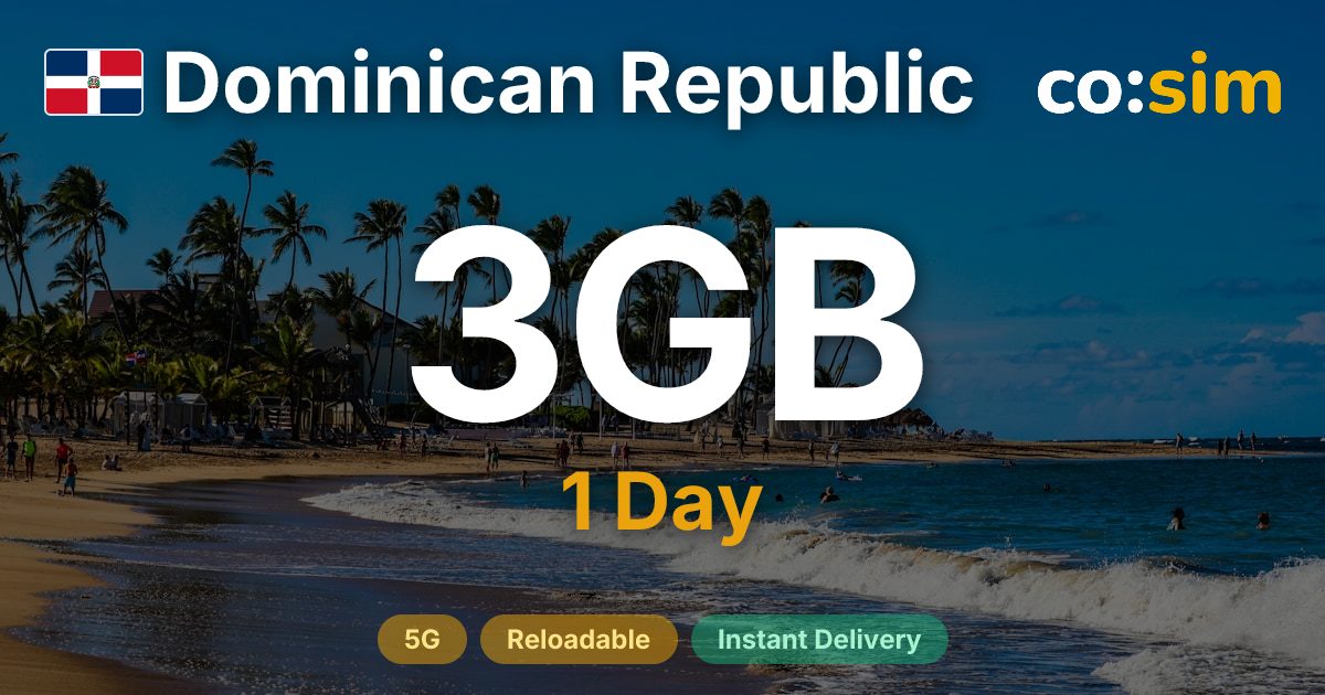 Dominican Republic eSIM — 3GB+∞