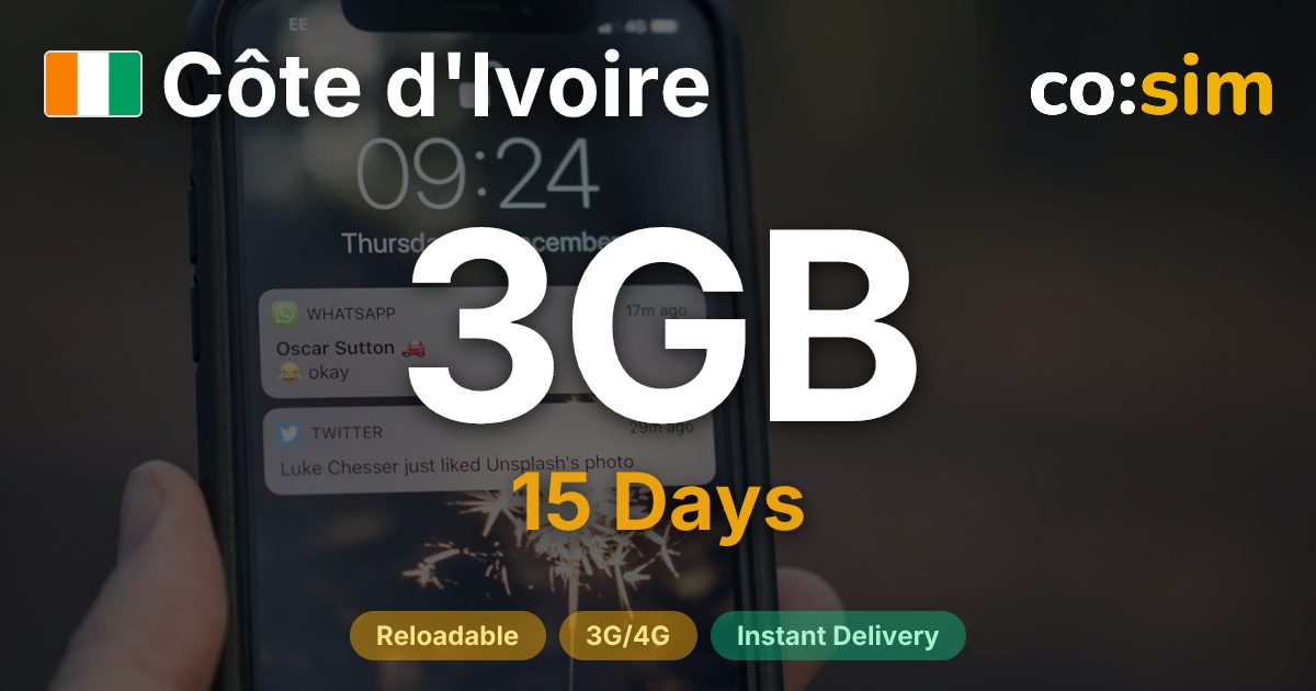 Elfenbeinküste eSIM — 3GB