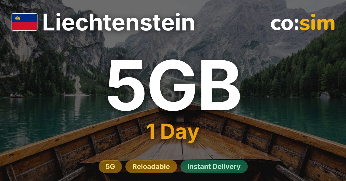 リヒテンシュタイン eSIM — 5GB+∞