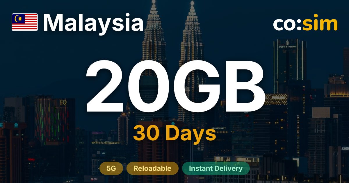 Malaysia eSIM — 20GB