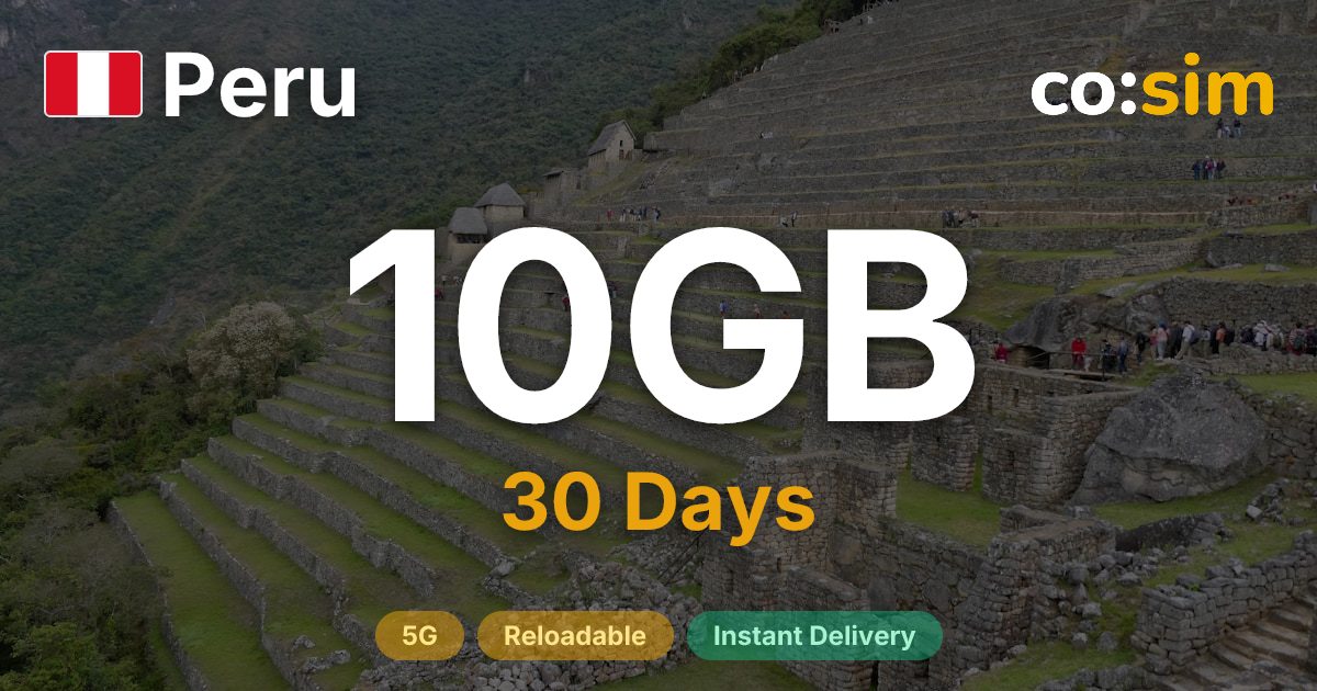 Peru eSIM — 10GB