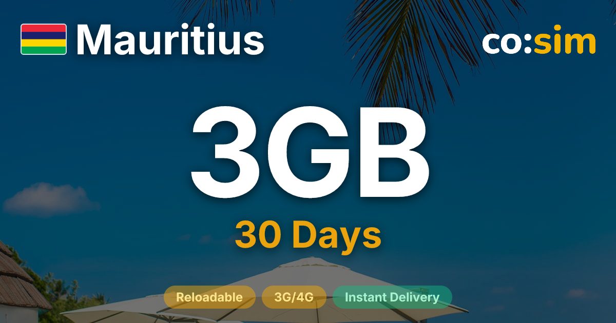 Mauritius eSIM — 3GB