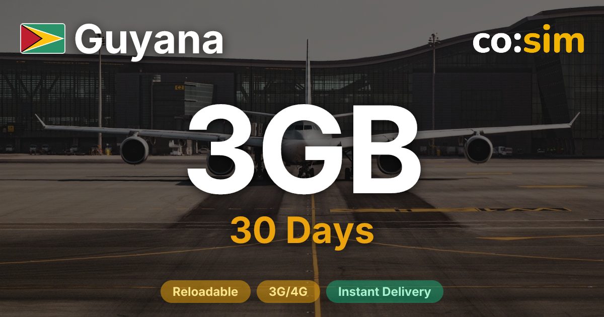 Guyana eSIM — 3GB