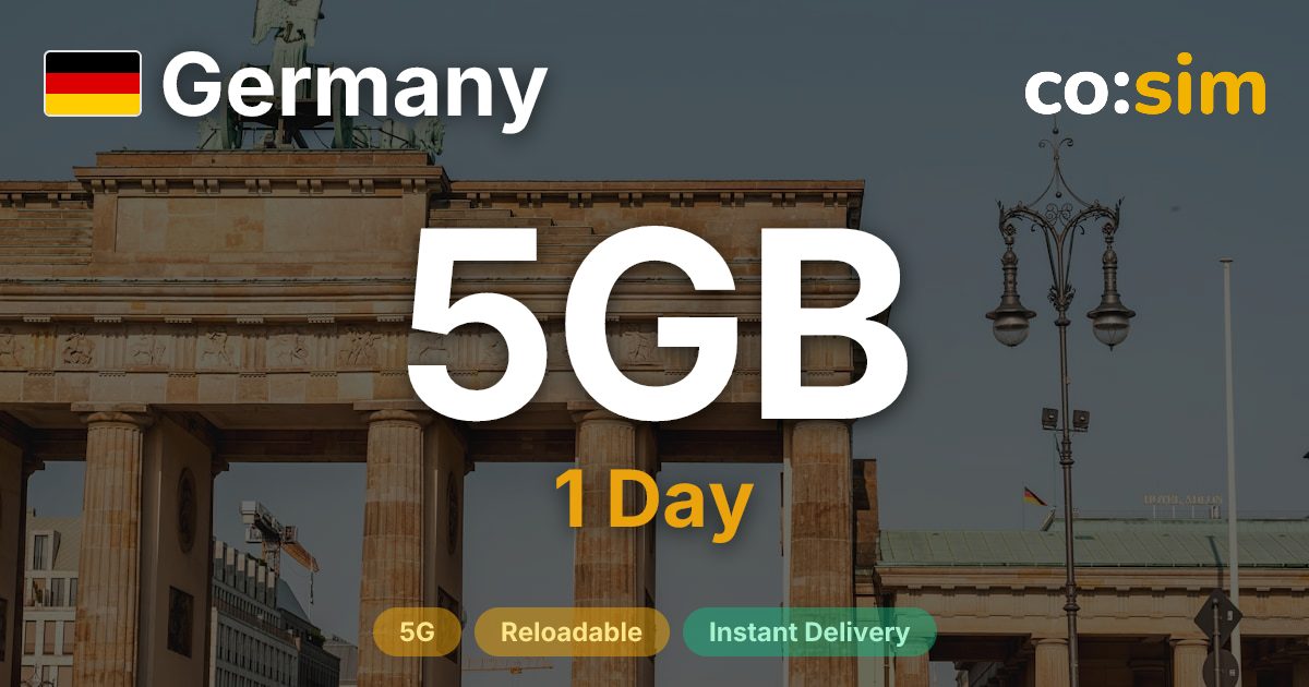 ドイツ eSIM — 5GB+∞