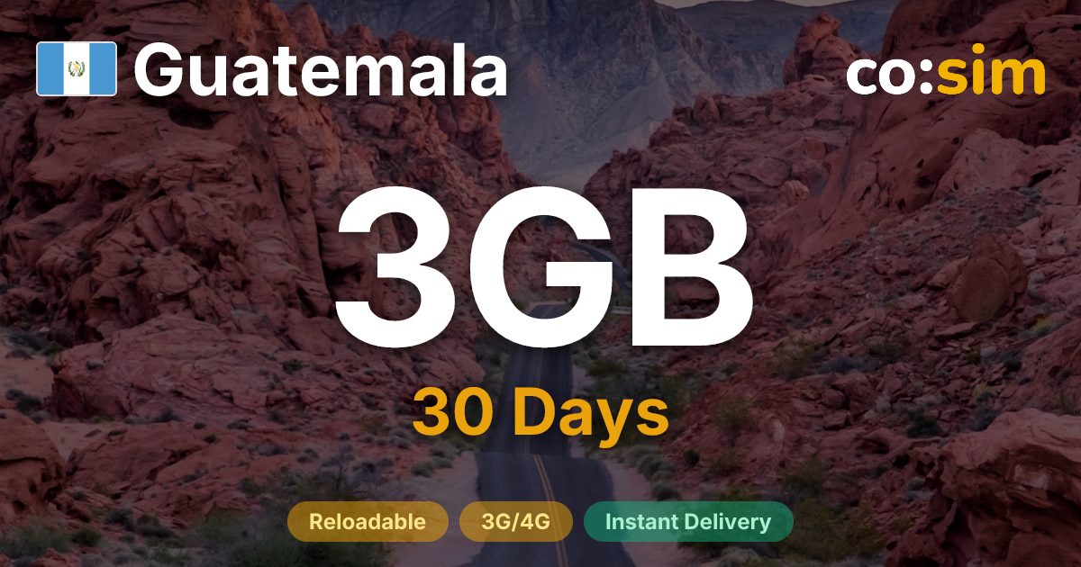 Guatemala eSIM — 3GB
