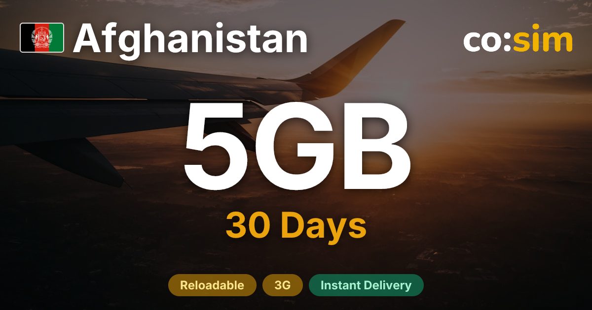 Afghanistan eSIM — 5GB