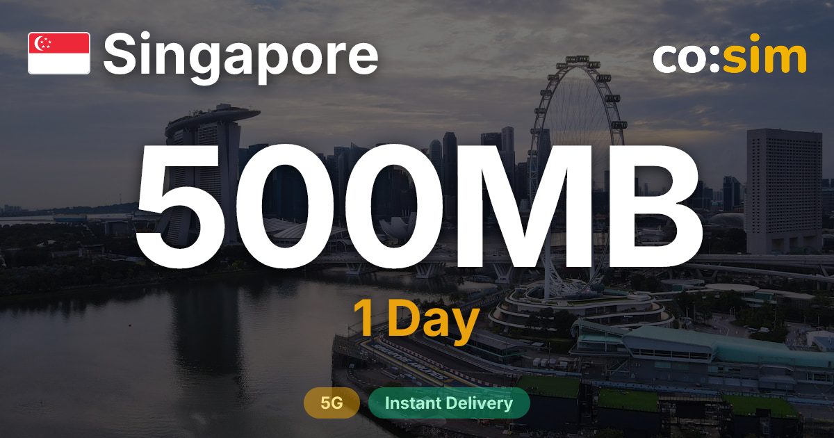 シンガポール eSIM — 500MB+∞