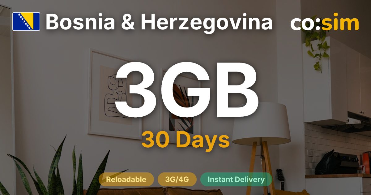 Bosnia & Herzegovina eSIM — 3GB