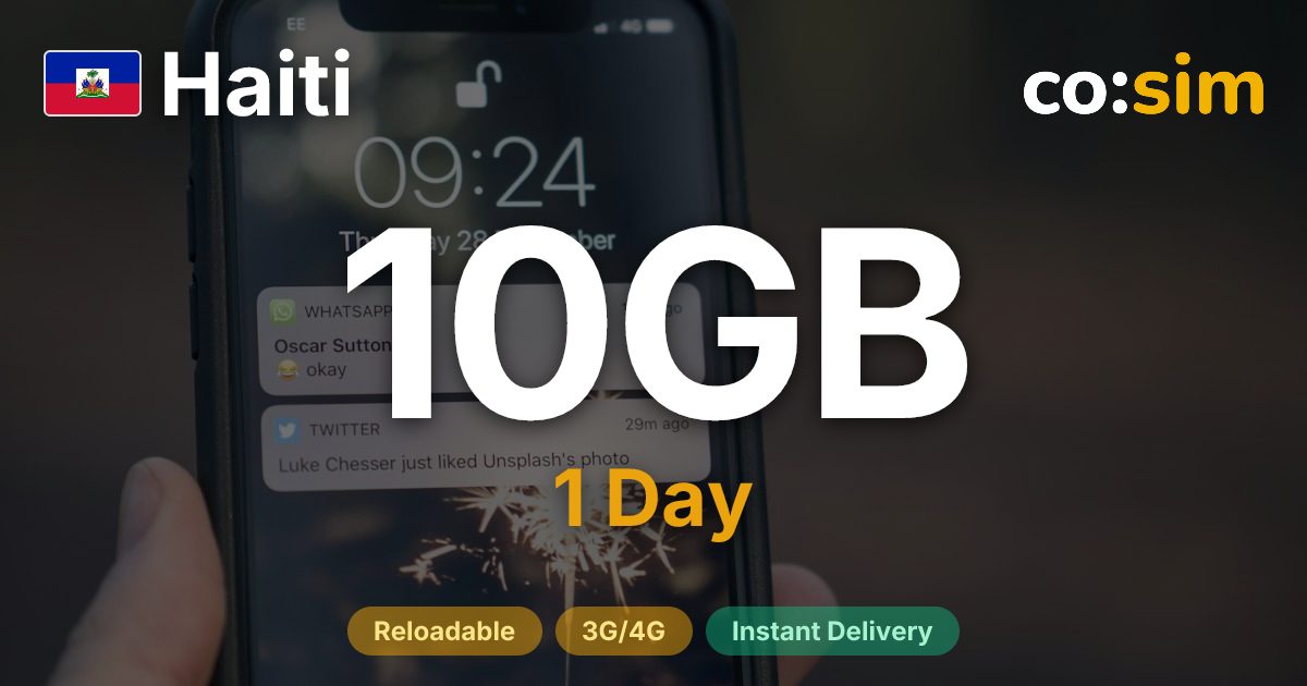 Haiti eSIM — 10GB+∞