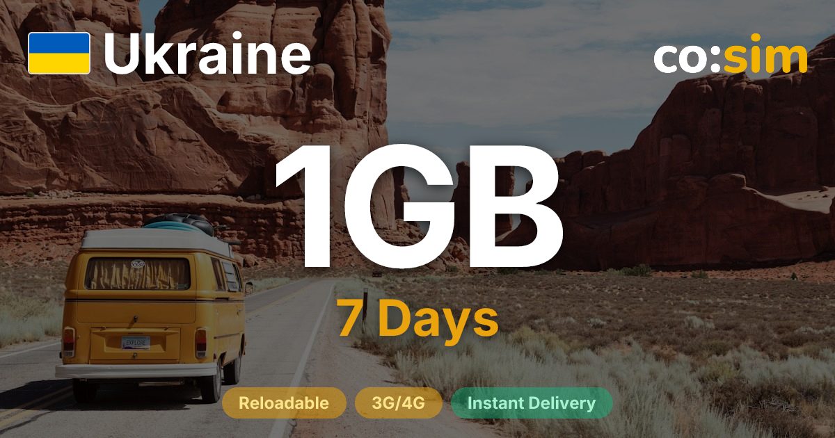 Ucrania eSIM — 1GB