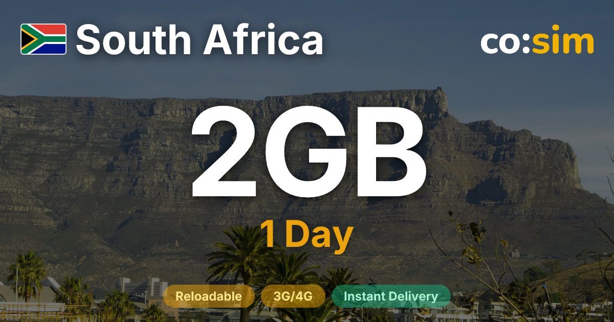 South Africa eSIM — 2GB+∞