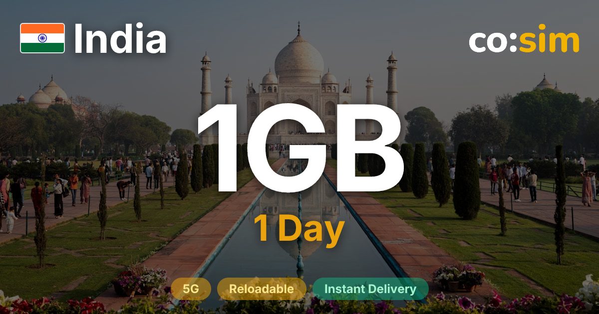 インド eSIM — 1GB+∞