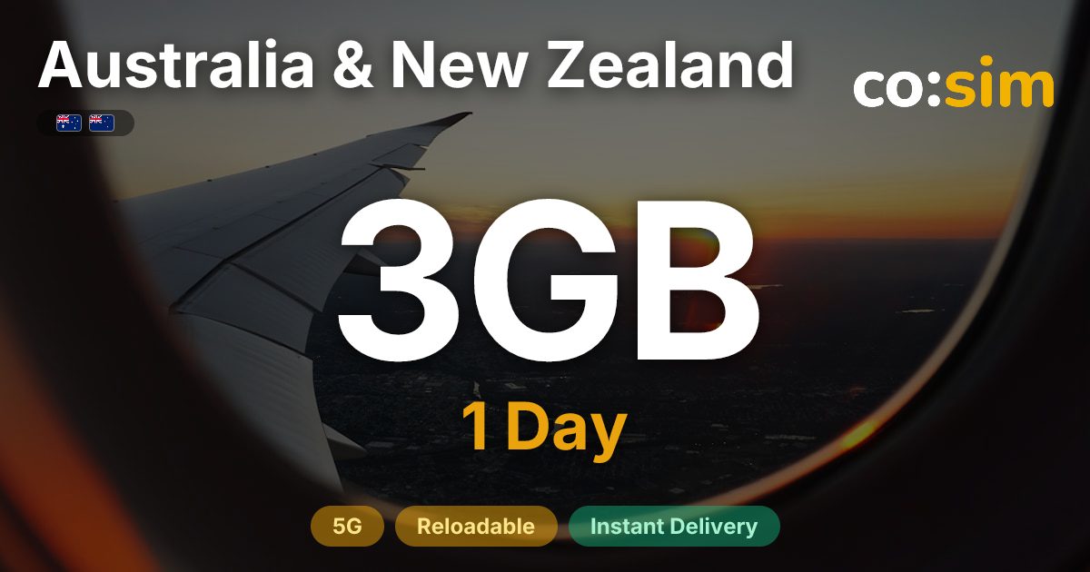 Australia & New Zealand eSIM — 3GB+∞