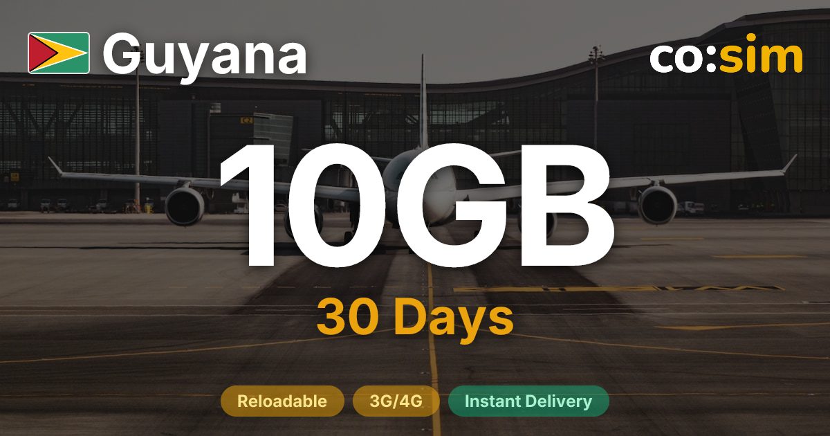 Guyana eSIM — 10GB