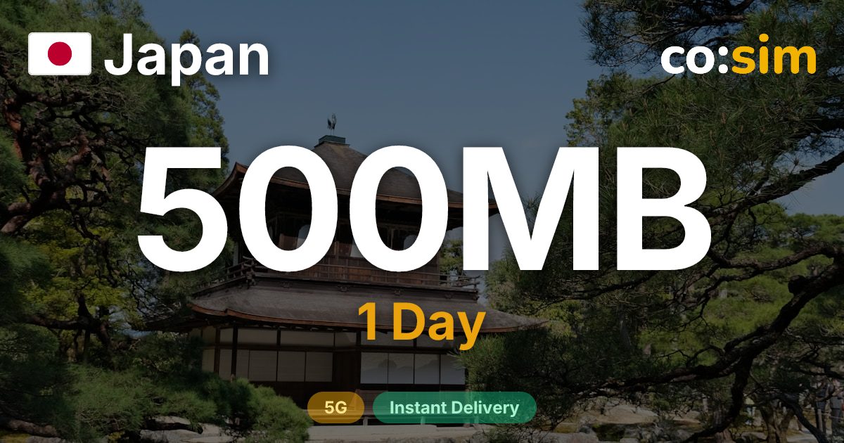 Japan eSIM — 500MB+∞