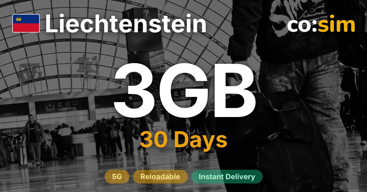 Liechtenstein eSIM — 3GB