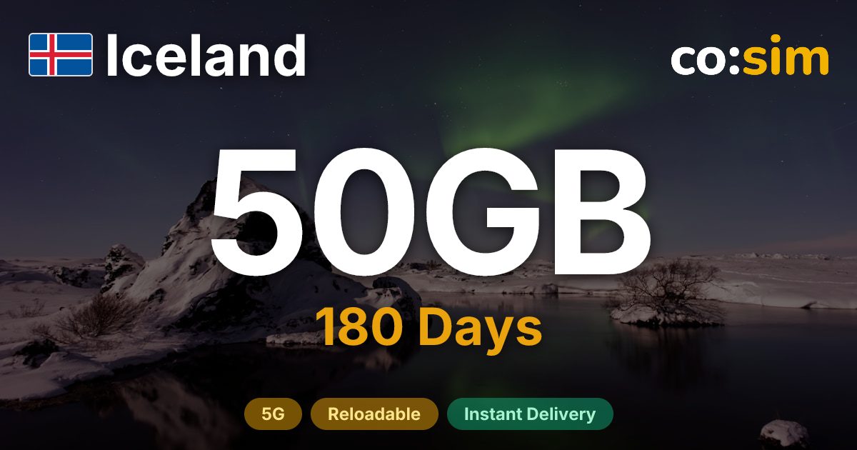 Iceland eSIM — 50GB