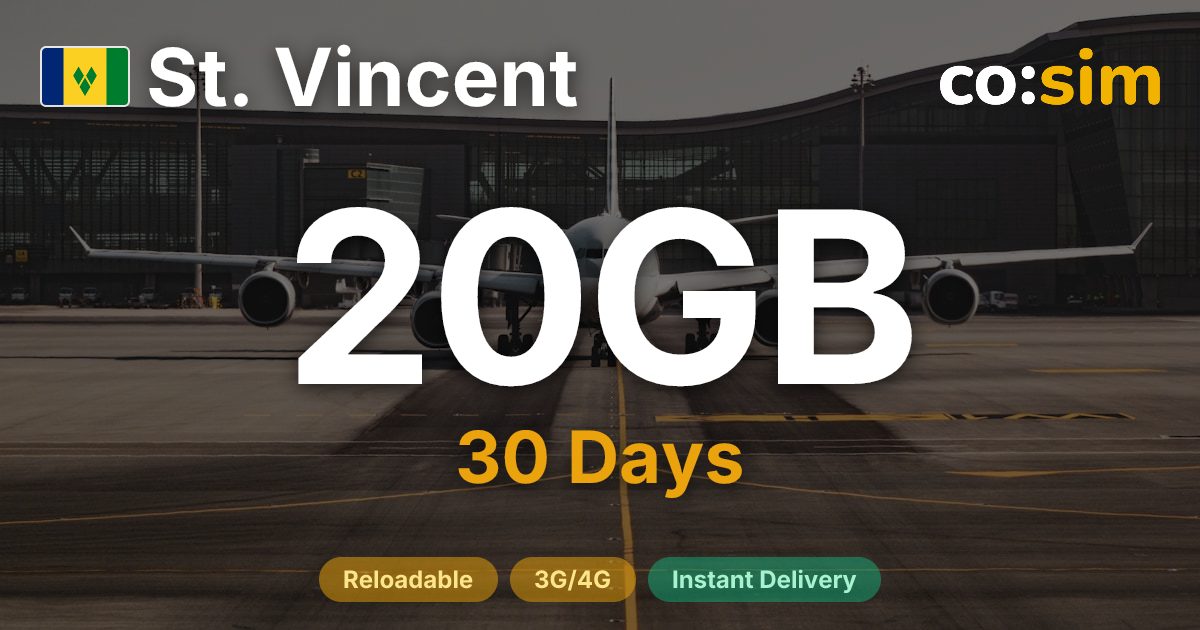 Saint Vincent & Grenadines eSIM — 20GB