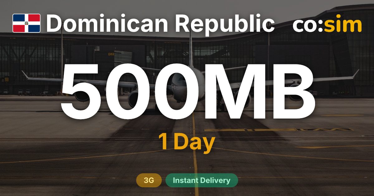 Dominican Republic eSIM — 500MB+∞