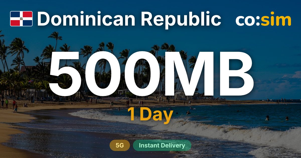 Dominican Republic eSIM — 500MB+∞
