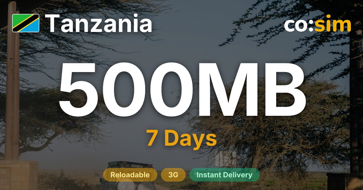 Tansania eSIM — 500MB