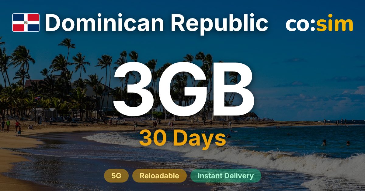 多明尼加 eSIM — 3GB