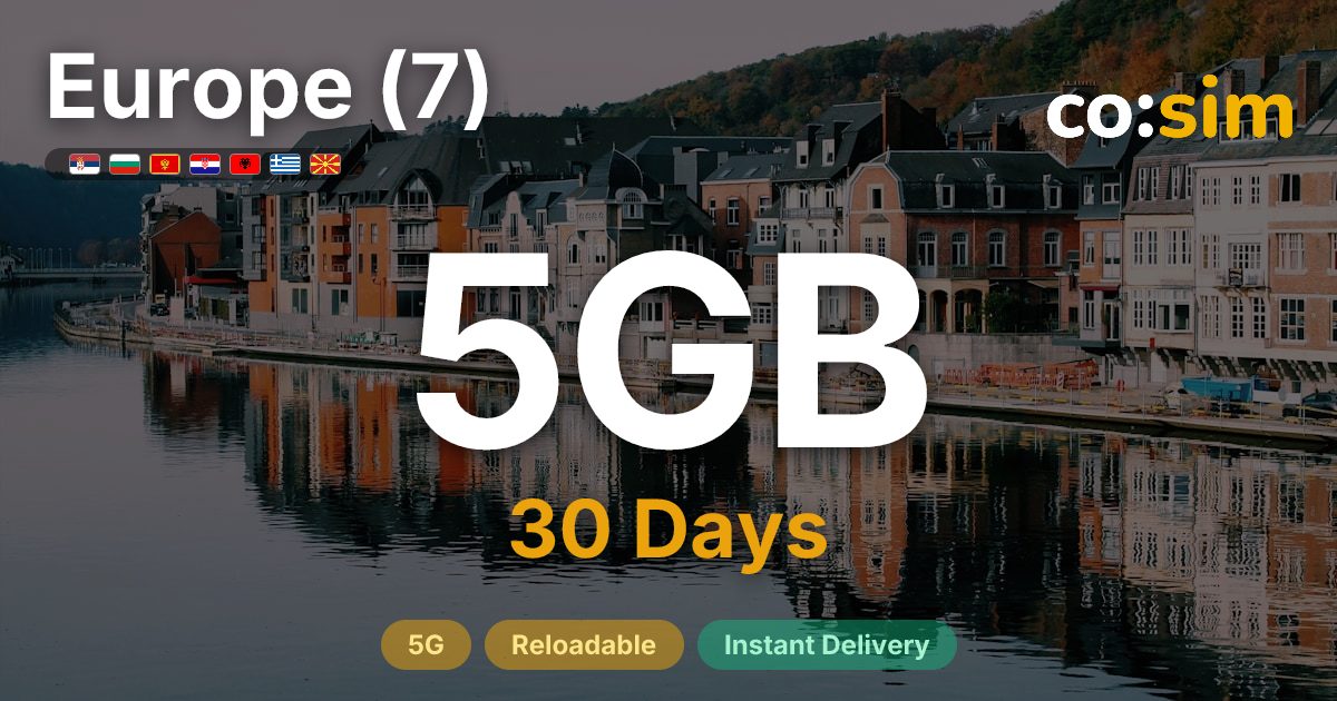 Europe (7) eSIM — 5GB