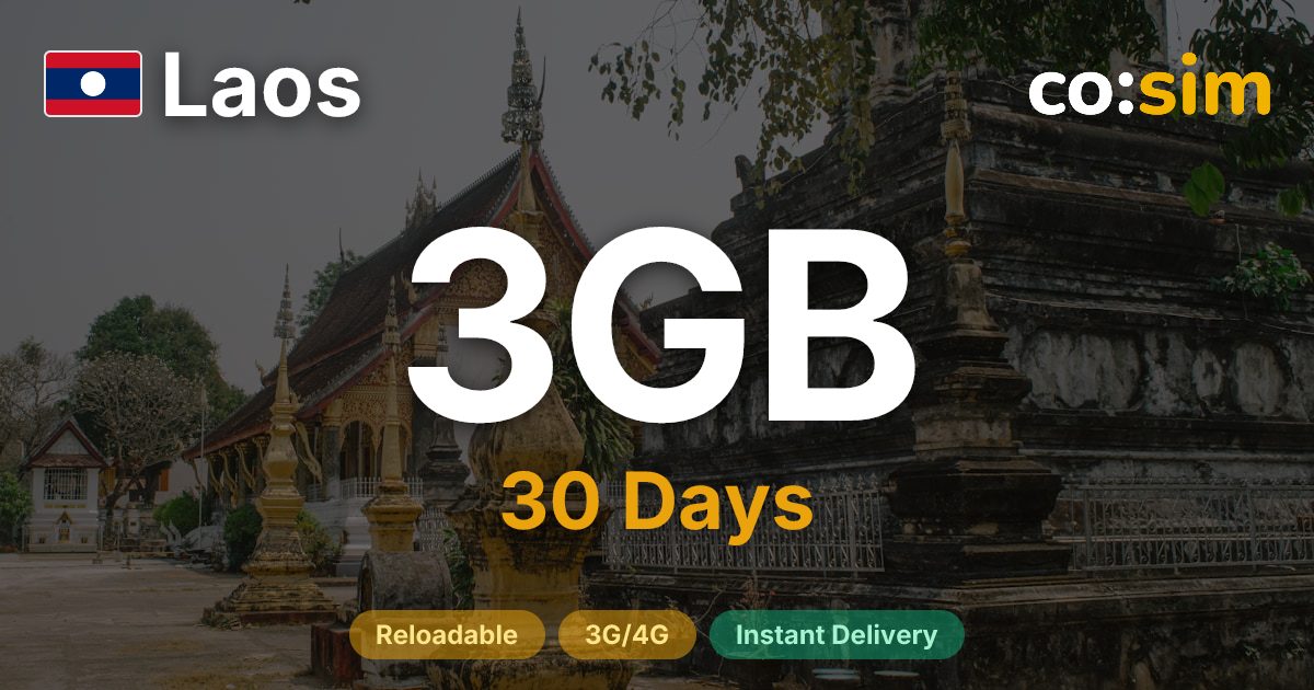 Laos eSIM — 3GB