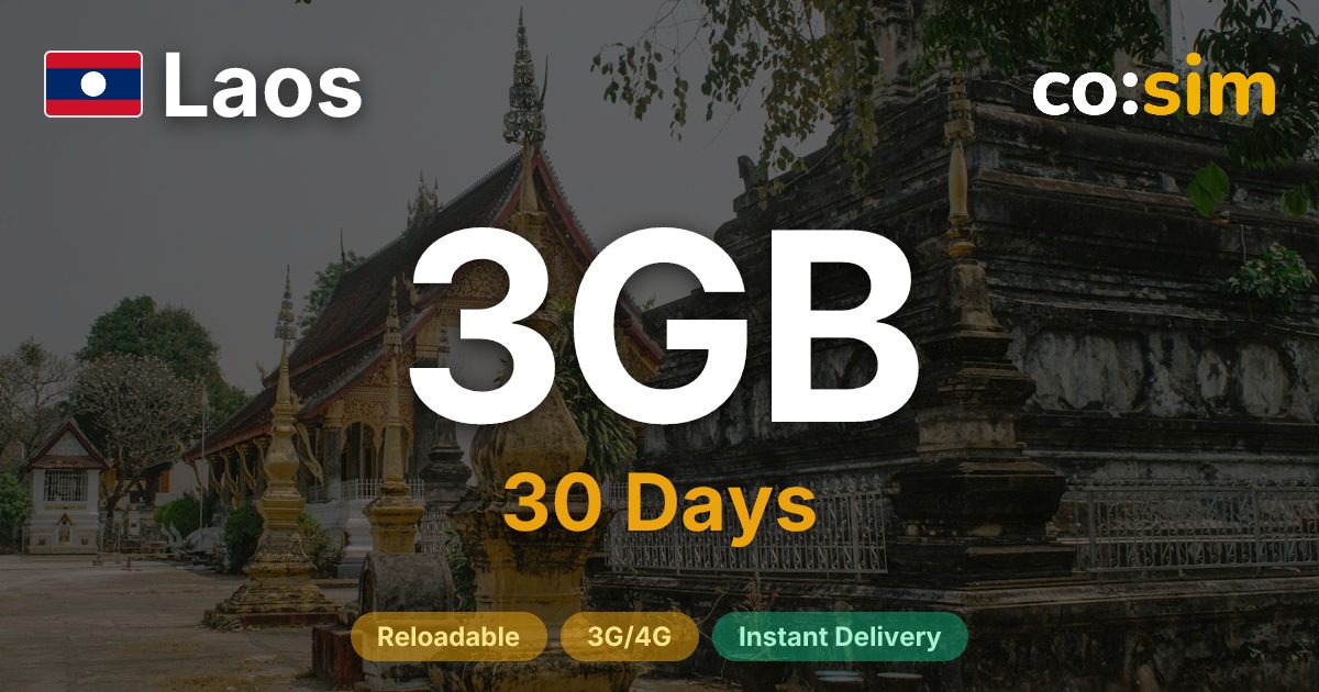 Laos eSIM — 3GB
