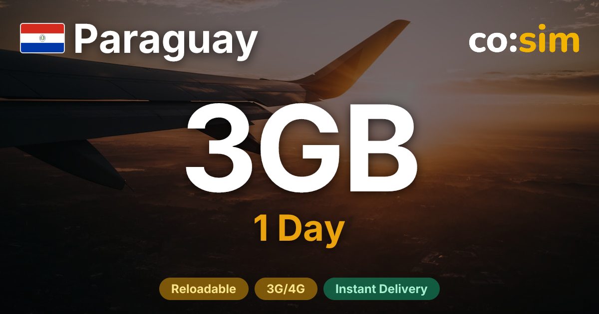 Paraguay eSIM — 3GB+∞