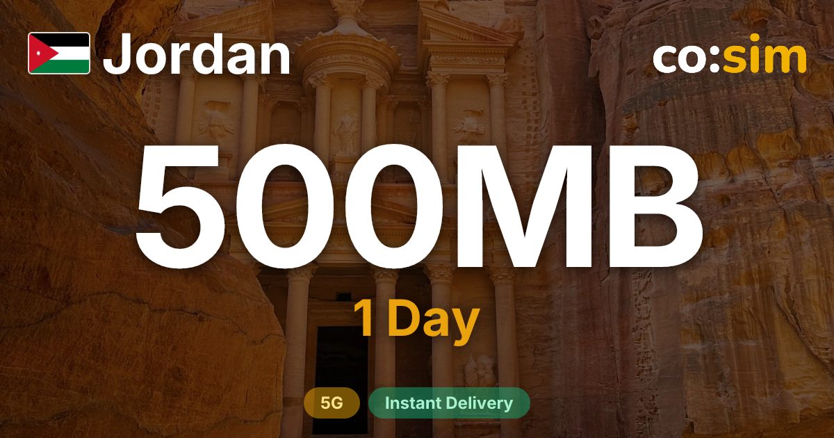 Jordanien eSIM — 500MB+∞