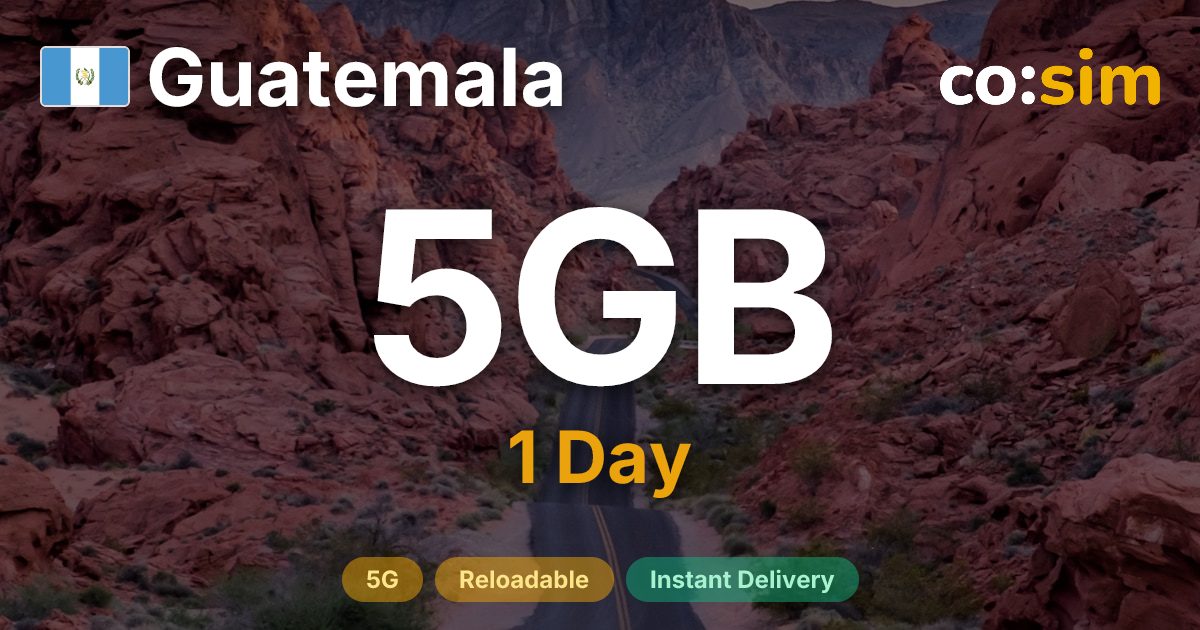 Guatemala eSIM — 5GB+∞