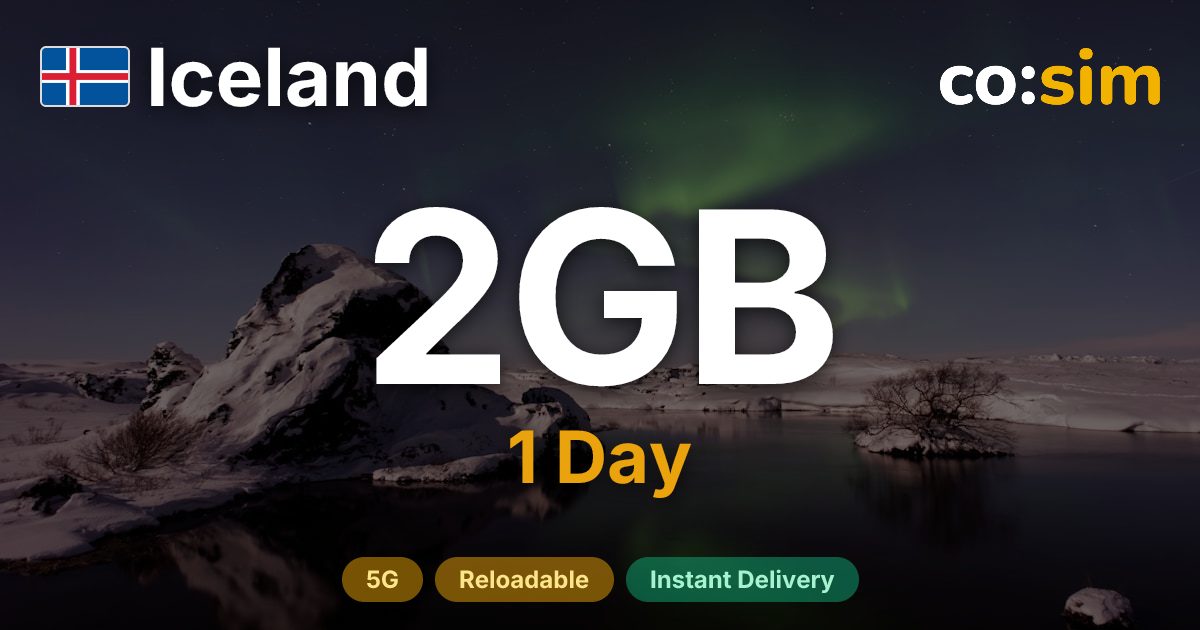 アイスランド eSIM — 2GB+∞