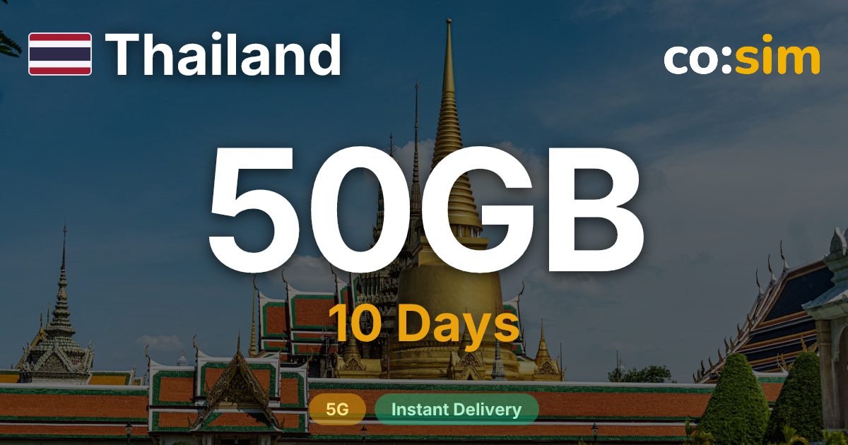 Thailand eSIM — 50GB