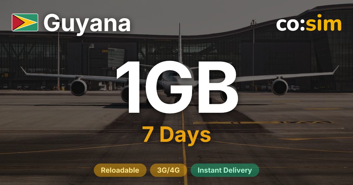 Guyana eSIM — 1GB