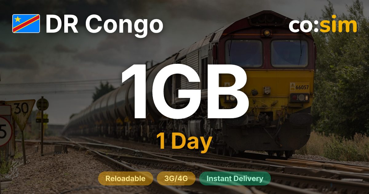 República Democrática del Congo eSIM — 1GB+∞