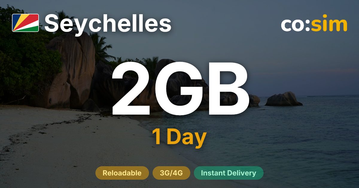 Seychellen eSIM — 2GB+∞