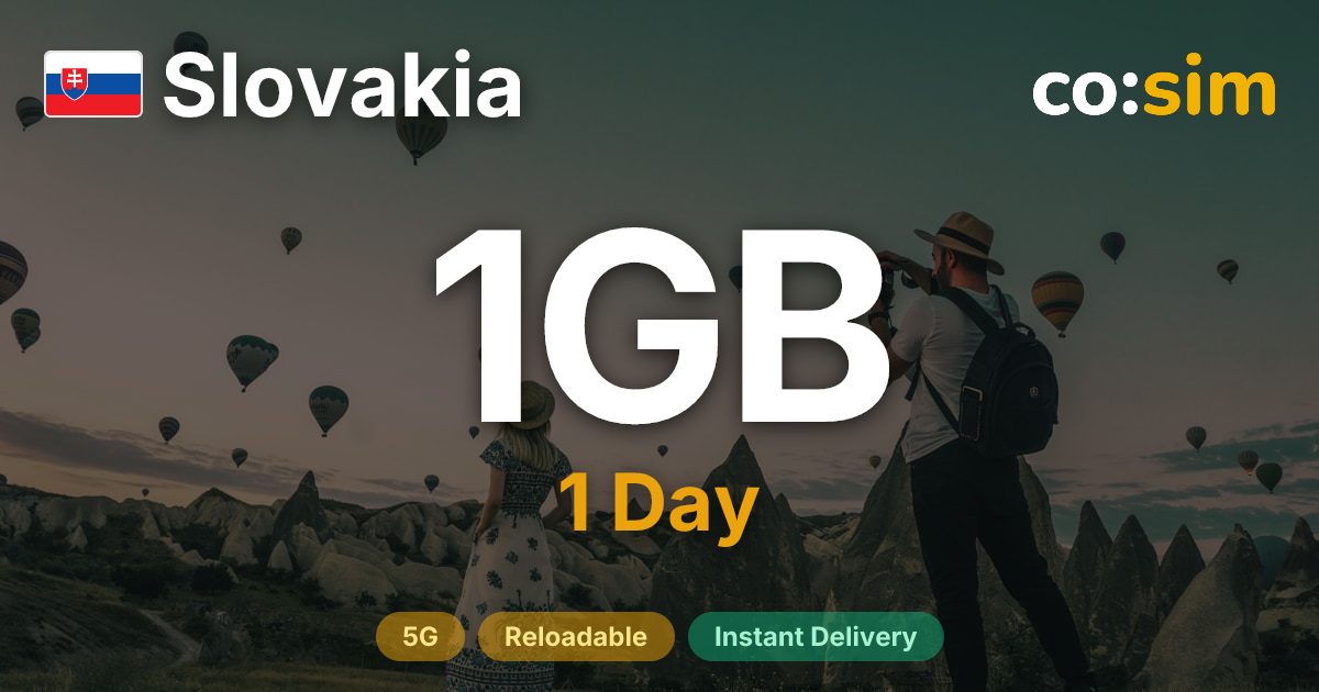 슬로바키아 eSIM — 1GB+∞