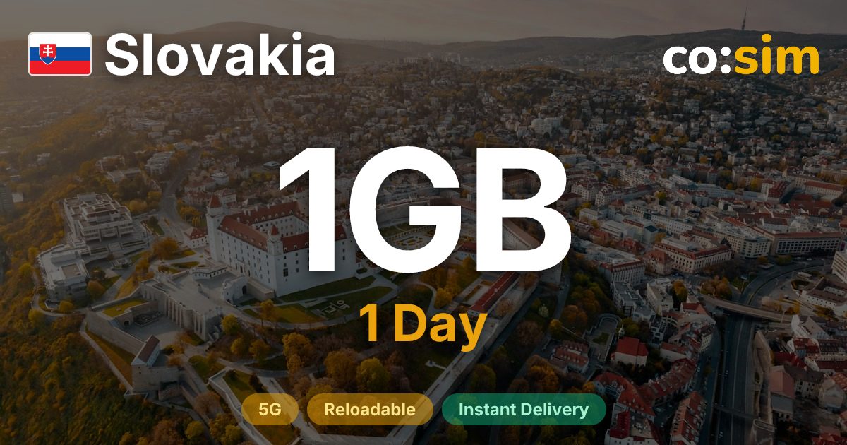 Slovaquie eSIM — 1GB+∞