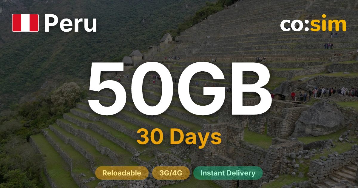 Peru eSIM — 50GB