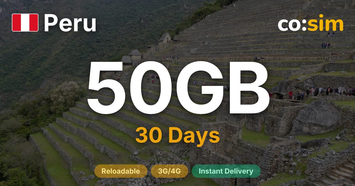 Peru eSIM — 50GB