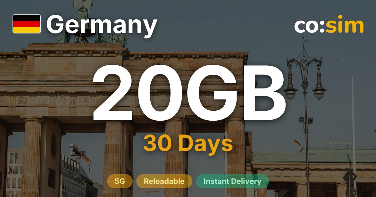 Alemania eSIM — 20GB
