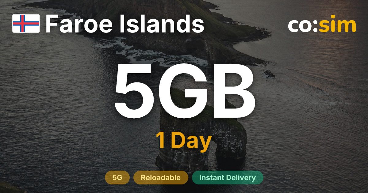 페로 제도 eSIM — 5GB+∞