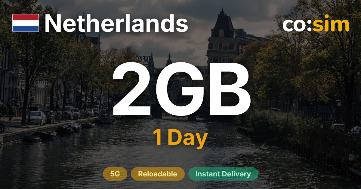 Netherlands eSIM — 2GB+∞