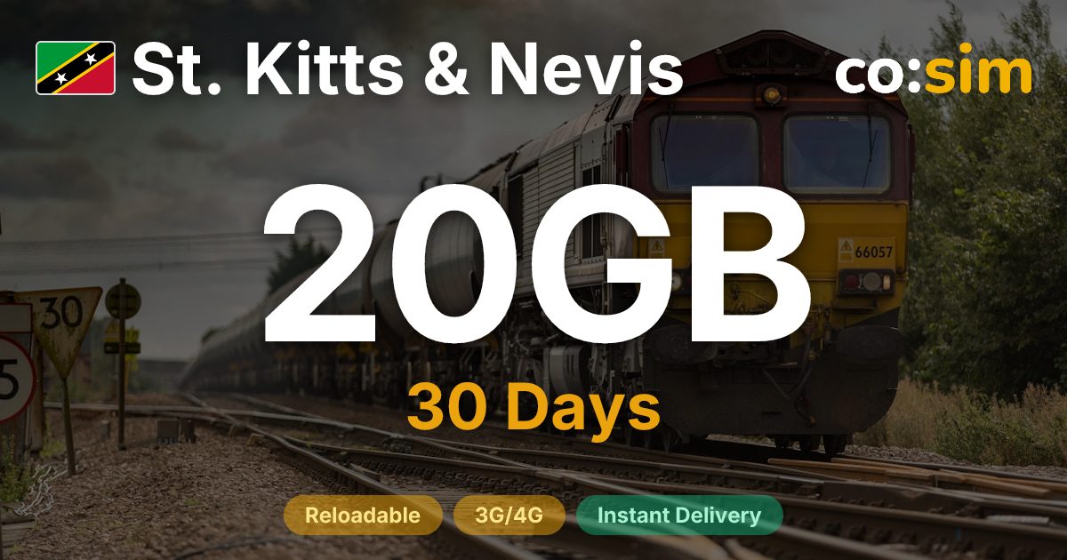 Saint Kitts & Nevis eSIM — 20GB