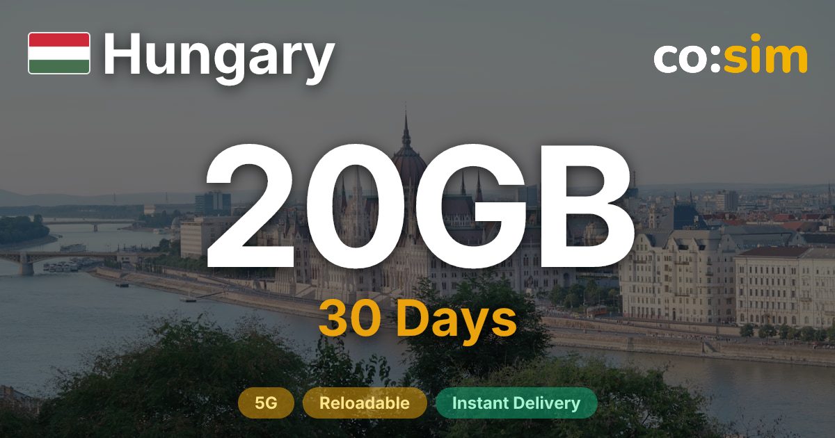 Hungary eSIM — 20GB