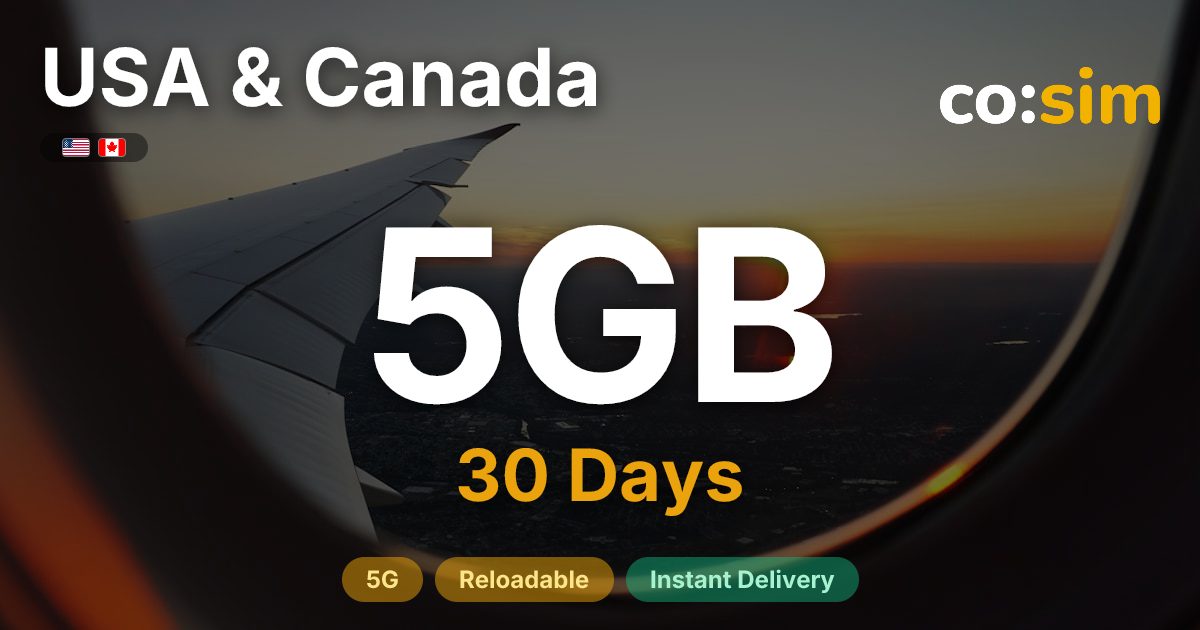 USA & Canada eSIM — 5GB